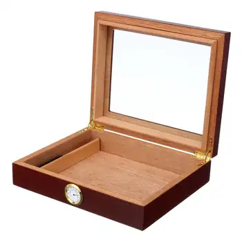 Nešiojamų Kedro Medienos Cigarų Dėžutė Kelionės Humidoras Dėžutė Cigarų Atveju Drėkintuvas su Drėgmėmačiu Cigarų Humidoras Sigaren Lauke Organizatorius