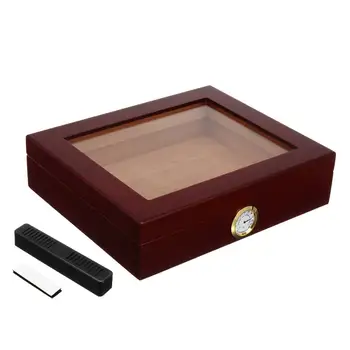 Nešiojamų Kedro Medienos Cigarų Dėžutė Kelionės Humidoras Dėžutė Cigarų Atveju Drėkintuvas su Drėgmėmačiu Cigarų Humidoras Sigaren Lauke Organizatorius