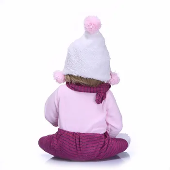 NPK 55CM Realaus Dydžio Originalus Bebe Lėlės reborn bamblys mergina rožinė princesė vonios žaislas labai švelnus viso kūno silikono lėlės surprice