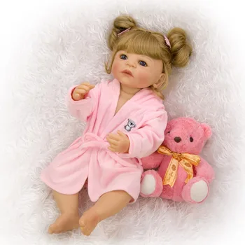 NPK bebes reborn baby girl silikono lėlės ir vaiko dovana 22