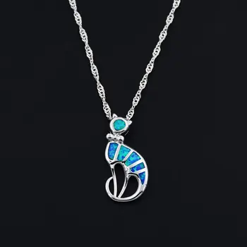 Ocean Blue Opal Vėžlys, Pakabukas Širdies Formos Karoliai su Nemokama Grandinės