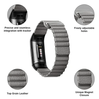 Odos Watchband Diržu, Fitbit Mokestis 3 4 Magnetines Juostos Pakeitimas Apyrankės Dirželio Įkrovimo 4/Imti 3/Imti 3 SE