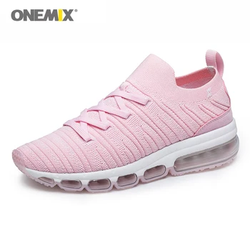 ONEMIX Moteris Sportbačiai Lauko Pėsčiomis Loafer Sportbačiai Pink Lady Kojinių, Sportas Batai, 5cm Aukštos Padidėjo zapatos de mujer Bėgiojimas