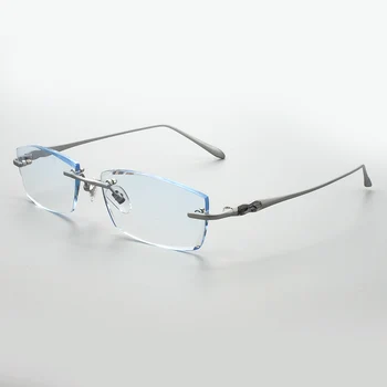 OPECO vyrų taškus akiniai iš titano rėmą optinių akinių mados deimantiniai pjovimo akinių recepto akinius 105