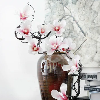 Orchidėja dirbtinis magnolija Šilko Gėlės vynuogių vainikas Girliandą Dirbtinis Flores sienos gėlių, Vestuvių papuošimas, gėlių Namų Dekoro