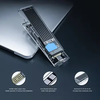 ORICO M2 VSD Byloje M. 2 USB C Tipo Skaidrus Kietojo Disko Gaubto NVME SSD Aptvarą NVME PCIE NGFF SATA M/B Klavišą SSD Diską