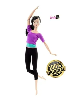 Originalias Barbie DHL84 Veiksmų Lėlė Barbė Amžinas Kūdikis Juda Barbie Juodi Plaukai Juodi Triko Begalinis