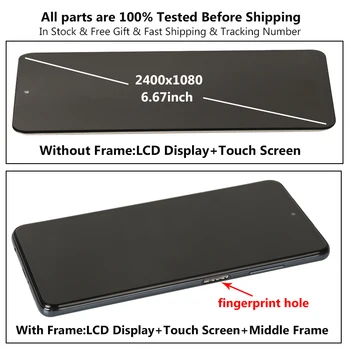 Originalus Ekranas Xiaomi POCO X3 NFC M2007J20CG LCD Ekranas Jutiklinis Ekranas skaitmeninis keitiklis Asamblėjos Pakeisti POCO X3 NFC LCD