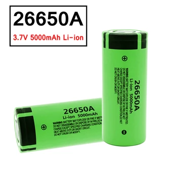 Originalus Naujas 26650 Baterija 3.7 V 5000mAh Li-ion 26650A Ličio Akumuliatoriai, Žibintuvėlis priekinis žibintas Įrankio Baterija