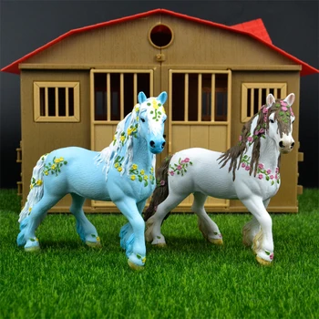 Originalus originali pasakos mitologinių gyvūnų Elf Laumės žirgo figūra modelis Laukinių duomenys vaikams mokomieji žaislai statulėlės