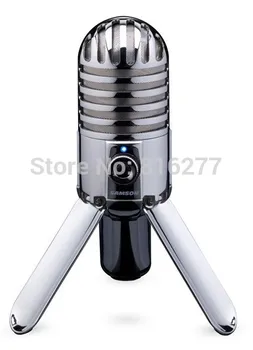 Originalus SAMSONAS Meteoras Mic USB kondensatoriaus mikrofonas Studija Mikrofonas Cardioid kompiuterio notepad tinklo juoda ir sidabro