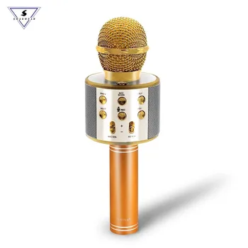 Originalus WSTER WS-858 Bevielis Karaoke Mikrofonas 5 Magija Balsai Keitikliu, 