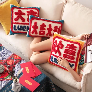 Pagalvėlės, pagalvės Kinų stiliaus siuvinėjimų dekoratyvinės pagalvės, pagalvėlės, sofos, kėdės, patalynė