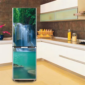 Pajūrio Peizažas Šaldytuvas Lipdukas 3D PVC Lipni, Tapetai, Namų Projektavimas Virtuvės Šaldytuvas Freskos 