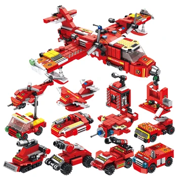 PANLOS SS Miesto Gelbėjimo Sraigtasparnis ugniagesių Orlaivio Vaikų Žaislas Lipdukas Dovana Suderinama su LegoINGlys Blokai