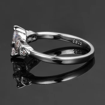 Paprasta 925 Sidabro Sužadėtuvių Žiedai Madinga Mariquesa Cirkonis Moterų Fine Jewelry Jubiliejų, Vestuvių Dovana, Didmeninė
