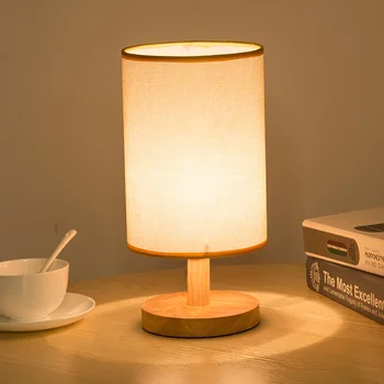 Paprastas modernus stalo lempa miegamasis tyrimą, naktiniai staleliai, lempa, medžio masyvo kūrybingi gimtadienio dovana naktį šviesos apdailos ES/JAV/UK kištukas