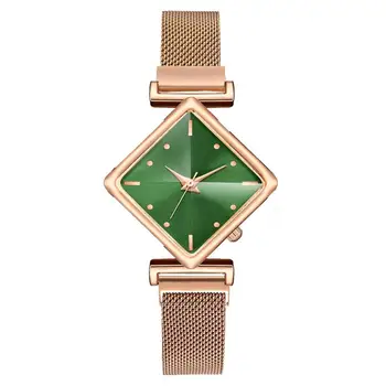Paprastas Stačiakampio Magnetas Laikrodžiai Žavesio Diamond Mada Moterims Žiūrėti Kokybės Ponios Laikrodžiai Moterų Kvarcinis Laikrodis Montre Femme