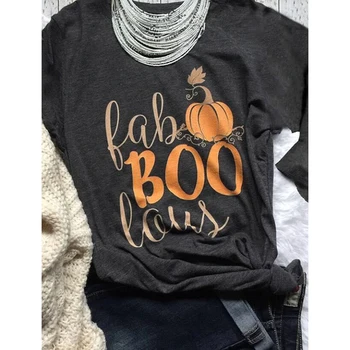 Pardavimo moterų moliūgų sesuo happy halloween ilgomis rankovėmis vyriški raidė t-marškinėliai tee viršuje ponios marškinėlius t viršūnes atspausdinta tee marškinėliai