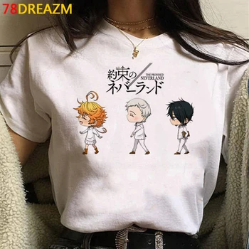 Pažadėjo Neverland t-shirt vyrai ulzzang atsitiktinis hip-hop japonų estetikos marškinėliai vasaros derliaus viršų