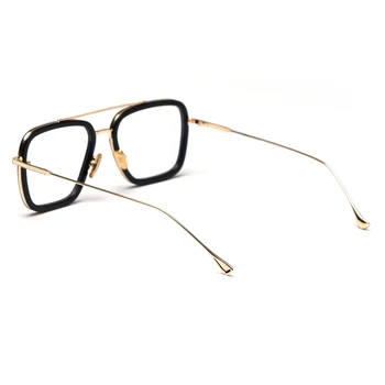 Peekaboo skaidrus aikštėje akinių rėmeliai moterų aukso pusė metalo vyrų akiniai, optiniai aišku, objektyvas aukštos kokybės