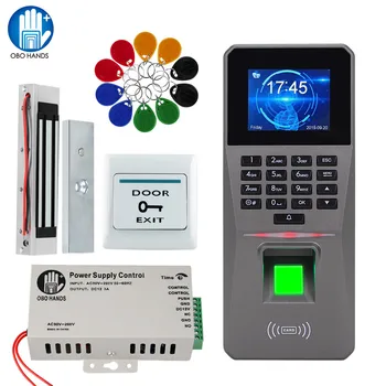 Pirštų atspaudų Durų įeigos Kontrolės Sistema, Biometrinių RDA TCP/IP USB su Programinės įrangos Slaptažodį Klaviatūra + Maitinimas + Elektros Spynos