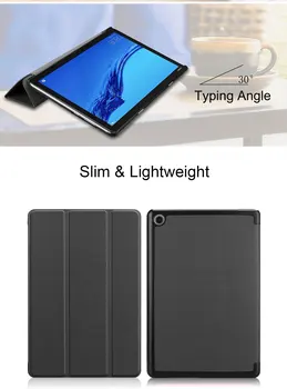 Planšetinio kompiuterio Atveju, Huawei MediaPad T5 10.0 Magnetinio PU Odos Padengti 