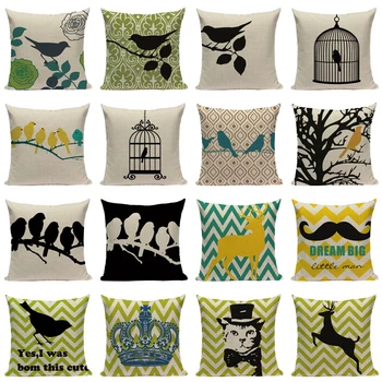 Pop geometrijos pagalvėlių, dekoratyvinės pagalvėlės, Gyvūnų, Paukščių, kačių mesti pagalvės namų pagalvėlės Dropshipping pagalvėlė padengti