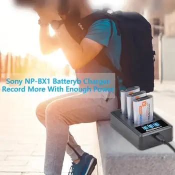 PowerTrust NP-BX1 1860mAh NP-BX1 Baterija ir LED 3Slots Kroviklis Sony NP-BX1 HDR-AS200V HDR-AS30 HDR-AS300 HDR-AS50 HDR-CX240