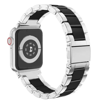 Prabanga diržu, Apple Watch Band 42mm 38mm 44mm 40mm iwatch band serijos 5/4/3/2/1 keramika & 316L nerūdijančio plieno apyrankė