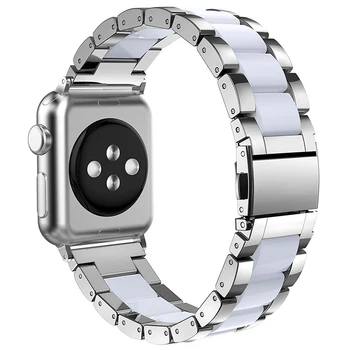 Prabanga diržu, Apple Watch Band 42mm 38mm 44mm 40mm iwatch band serijos 5/4/3/2/1 keramika & 316L nerūdijančio plieno apyrankė