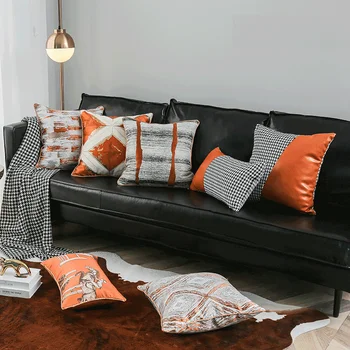 Prabanga geometrinis dobby pagalvėlė padengti 30*50 cm 45*45cm kieta pagalvė padengti viešbutis sofa dekoratyviniai pagalvių užvalkalai