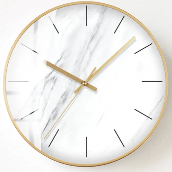 Prabanga Silent Sieninis Laikrodis Šiaurės Paprastas Aukso Kambarį Laikrodis Sienos Reloj Cocina Sumalti Modernaus Dizaino Namų Dekoro Laikrodžiai MM60WC