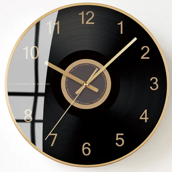 Prabanga Silent Sieninis Laikrodis Šiaurės Paprastas Aukso Kambarį Laikrodis Sienos Reloj Cocina Sumalti Modernaus Dizaino Namų Dekoro Laikrodžiai MM60WC