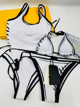 Prabangos Dizaineris Seksualus Bikini Biquini Dviejų dalių maudymosi kostiumėlį, maudymosi Kostiumėliai Moterims, Baltos spalvos Push Up Maudymosi Kostiumai vientisi Maudymosi Kostiumai XL