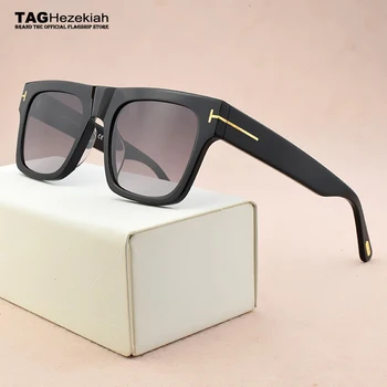 Prabangos prekės Skaidrūs akiniai nuo saulės moterims 2019 naujas vintage akiniai nuo saulės vyrams UV400 retro Palaipsniui saulės akiniai moterims TF5634-B