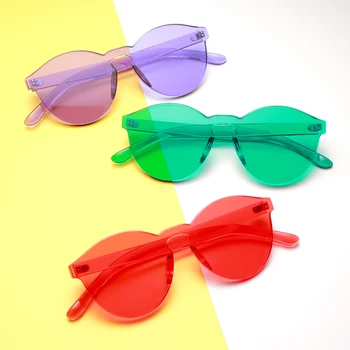Prekės ženklo Moterys Butas Akiniai nuo saulės Prabangos Dizaineris Saulės akiniai, Akiniai Saldainiai Spalvos Veidrodėliai UV400 oculos de sol DropShipping
