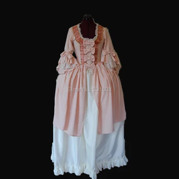 Pritaikyta!Royal Rožinė Senovinių Kostiumų Hercogienė Princesė pilietinio karo 18 Rokoko marija Antuanetė SUKNELĖ Viktorijos suknelės HL-388