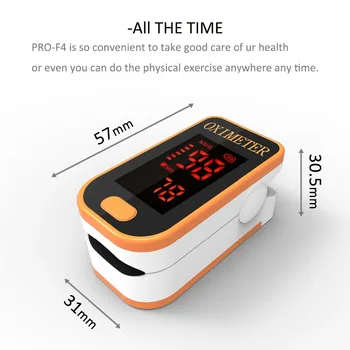 PRO-F4 Namų Piršto Pulse Oximeter,Širdis Plakti 1 Min Soties Stebėti Pulsą, Širdies ritmas, Kraujo Deguonies SPO2-kelių spalvų