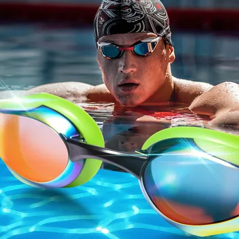 Profesinės Konkurencijos Plaukimo Akiniai Apkalos Anti-rūko Lauko Lenktynių Plaukimo Akiniai Vandeniui atsparus UV Apsauga Plaukti Akiniai