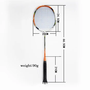 Profesinės Pora Badmintono Raketės Anglies Pluošto Įžeidžiantis Raqueta Badmintono Mokymo 24lbs Raquete su maišeliu