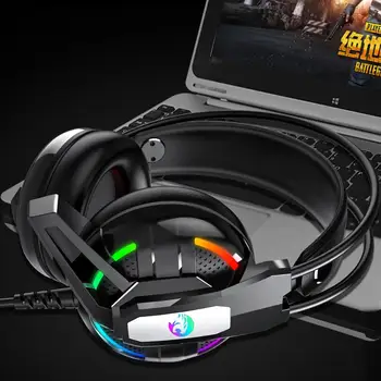 PS4 Žaidimų Ausinės 4D Stereo RGB šviesos Ausinės Žaidimų Ausinės su Mikrofonu Naujas Xbox Vienas/Laptop/Tablet PC Gamer