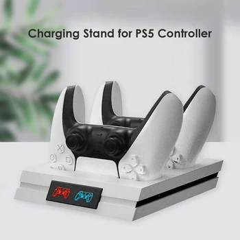 PS5 Valdytojas, Kroviklis, LED Dual USB Krovimo Doko Stotis Nuimamas Įkrovimo lizdas Stovėti Playstation 5 Wireless Gamepad Naujas