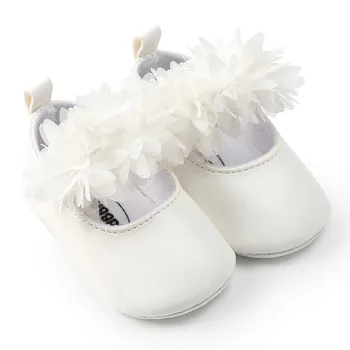 PU oda kūdikių Bateliai Gėlių stilius baby moccains minkštas dygiosios bamblys merginos batai šalies bateliai 0-18M pirmą vaikštynės