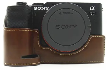 Pu Odos Fotoaparato krepšys Krepšys, Apsaugos Pusę Kūno Padengti Bazės Sony A7C Alfa 7C ILCE-7C Kameros