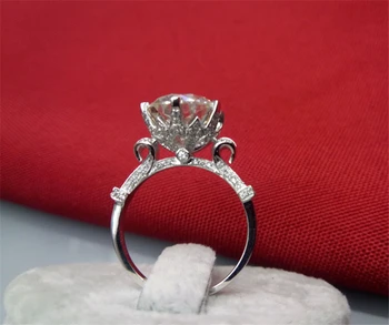 Puikus 3Ct Diamond Vestuvių Žiedai Moterims, Platinos 950 Vestuvinis Žiedas Dovana Jai