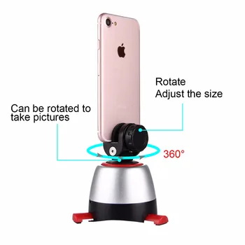 PULUZ Elektroninių 360 Laipsnių Sukimosi Panoraminis Trikojo Galva Sukasi Visos Head & Nuotolinio valdymo pultelis, dėl GoPro Išmanųjį telefoną DSLR（Raudona）