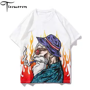 Pusė rankovės Marškinėliai Vyrams Japonų stiliaus vyras marškinėliai Harajuku Streetwear tshirts Atsitiktinis Hip-Hop Top Tees didmeninė vyrų drabužiai