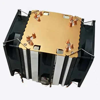 PWM 4pin CPU aušintuvo LGA2011 siauras AMD AM4 6 karščio vamzdeliai aušinimo 9cm RGB, ventiliatorius palaiko 3 ventiliatoriai CPU ventiliatorius