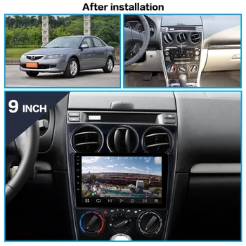 PX6 Android 10.0 6+128G Automobilių GPS Navigacija Mazda 6 2006-2012 Auto Audio Stereo Multimedia Vaizdo Grotuvas Galvos Vienetas DSP Recoder